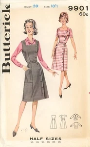 Vestido Butterick 9901 Botón Lateral, Jersey y Blusa a Medida MEDIA Talla 18.5 SIN CORTAR - Imagen 1 de 4
