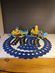 Vintage Playmobil 2 Trains And Track Plus Extra Track And People  - Picture 1 of 6