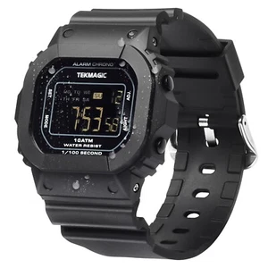 10 ATM Water Resistant Sports Wristwatch for Swimming and Diving with Stopwatch - Picture 1 of 11