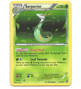Pokemon 2011 Moderate Play Serperior Black & White 6/114 Holo Card - Picture 1 of 1