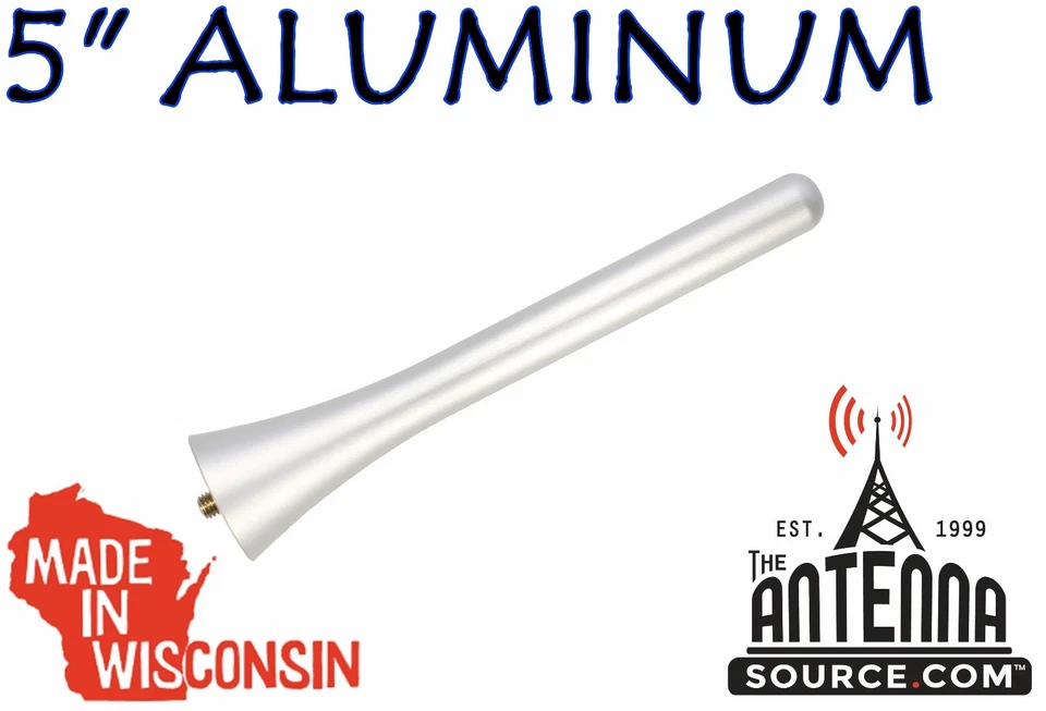 **CORTO** MÁSTIL ANTENA ALUMINIO PALANQUILLA PLATA 5" - SE ADAPTA A: 2006-2013 VOLVO C70 Foto 1 de 1