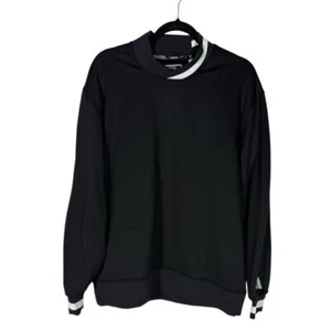 Neu mit Etikett Adidas Sweatshirt Herren L schwarz/weiß Varsity elastisch U HBCU Crew Athleisure - Bild 1 von 6