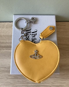 Nuevo En Caja Vivienne Westwood Yasmine Cuero Corazón Llavero Bolso Dije Cartera - Imagen 1 de 18