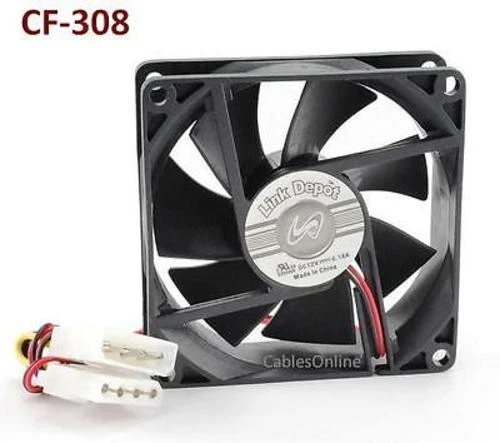 4-Pin Molex 80mm CPU Case / Power Supply Sleeve Bearing Cooling Fan, CF-308 - Image 1 of 1