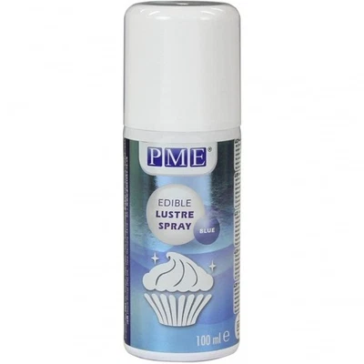 BLUE Edible Lustre Spray Colour Icing Baking Decorating Sugarcraft PME 100ml - Image 1 of 4