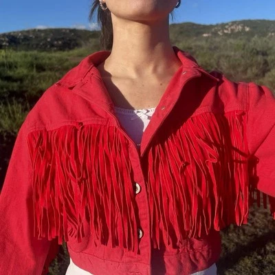 Chaqueta con flecos JouJou años 80 Foto 1 de 4