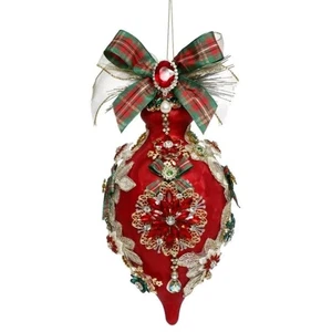 Mark Roberts Navidad 2024 Joya del Rey Elegante Adorno Acabado 8" Rojo Esmerilado - Imagen 1 de 24