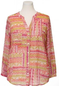 Blusa de gasa Ruby Rd - Talla 24W - Semi transparente, elegante y ventosa - Imagen 1 de 18