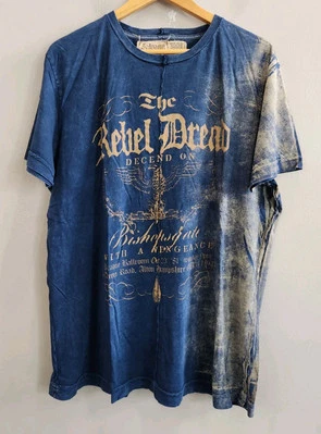 Camisa De Colección Y2K SALVAGE The Rebel Dread Distressed Grunge Hecha en EE. UU. Para Hombre XXL Foto 1 de 4