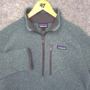 Patagonia Worn Wear Better Maglione Quarto Zip Giacca Pile Uomo Large Blu - Foto 1 di 9