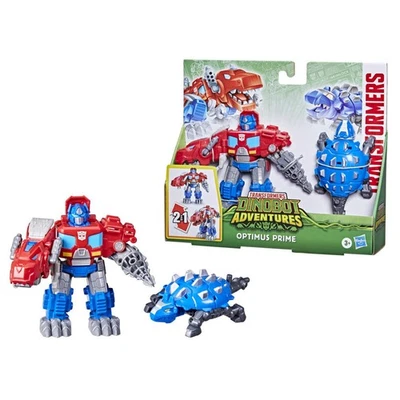Transformers Dinobot Adventures Defenders OPTIMUS PRIME and SCALE the Shield-Bot - Image 1 of 4