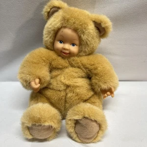Anne Geddes Oso de Peluche Marrón Claro Bebé Muñeca Peluche Gorro 8'" - Imagen 1 de 3