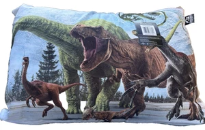 NWT Jurassic World Big Stampede Dinosaur Kid's Pillow Universal Studios 19x26in - Picture 1 of 11