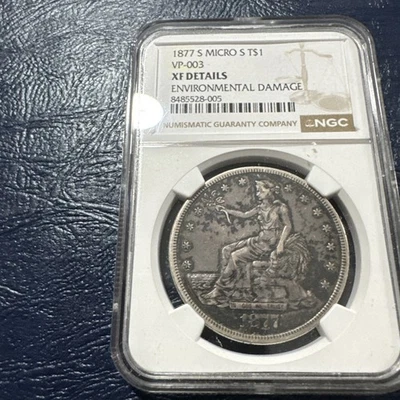 1877 Micro S VP-003 XF Details Trade Dollar NGC Graded - Image 1 of 4