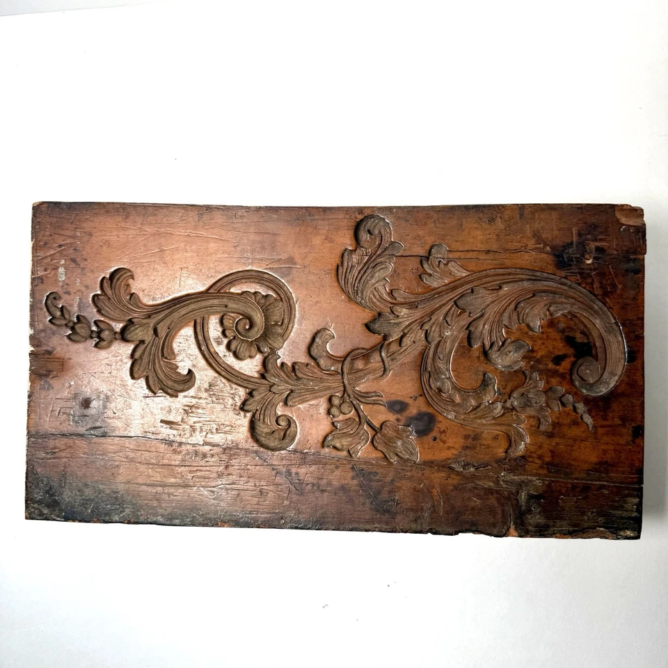 Hardwood Plaster Casting 18th Century Victorian Scrolled Architectural Mold - Image 1 of 4