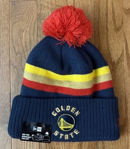 Golden State Warriors New Era City Edition Cuffed Knit Hat Cap Pom NWT Beanie - Picture 1 of 2