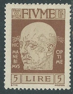 1920 FLUSS BILDNISSE DER ANKÜNDIGUNG 5 LIRE MH ** - U22-2 - Bild 1 von 1