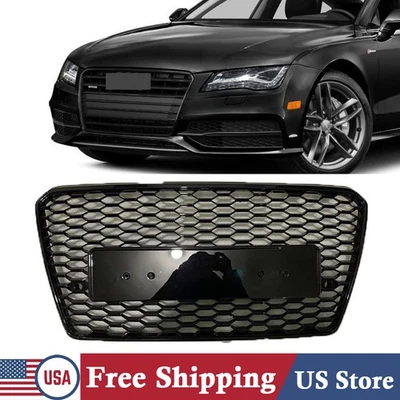Front Bumper Center Grille Honeycomb Mesh Grill Cover For Audi A7 S7 2011-2015 Foto 1 de 4