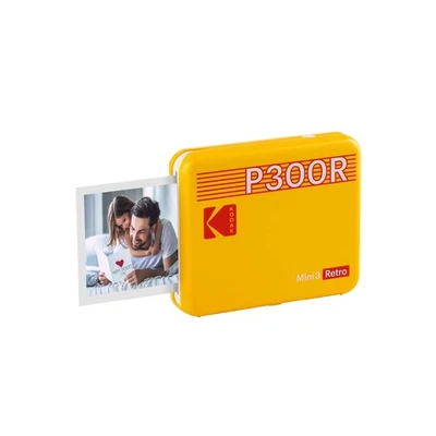 KODAK Mini 3 Retro 4PASS Portable Photo Printer (3x3") + 8 Sheets, Yellow Stampa - Image 1 of 4