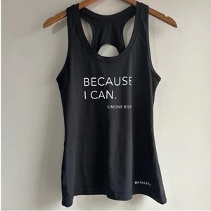 Athleta "Because I Can" Simone Biles Racerback Tank Top Gr. Small schwarz - Bild 1 von 6