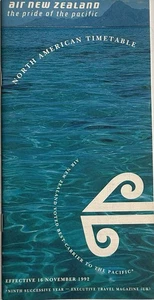 Air New Zealand Airlines System Timetable - Nov 1992 - Picture 1 of 2