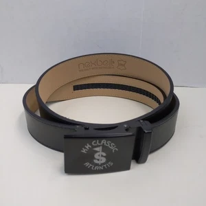 Nexbelt KK Classic Atlantis Ratchet Belt Black Leather Golf Adjustable No Holes - Picture 1 of 5