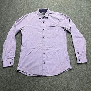 Armani Exchange Slim Fit Button Up Shirt Men's Medium Purple Cotton Pocket - Picture 1 of 8