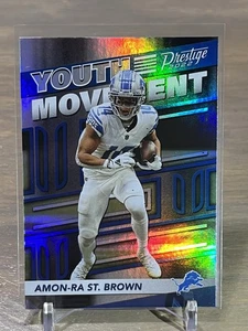Movimiento Juvenil Panini Prestige Amon-Ra St. Brown 2022 Holofoil #YM-11 Lions - Imagen 1 de 2
