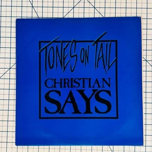 Vinyl Tones On Tail Christian Says 12" Record 1984 ( Blue Vinyl ) Goth Twist - Imagen 1 de 6