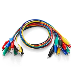 12PCS Alligator Clips Electrical, 6 Clolors Test Wires Set, 22AWG Copper Wire fo - Picture 1 of 7