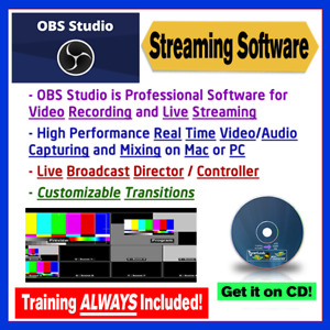OBS Studio-Streaming & Video Directing -Live Video Broadcasting w/Training! -CD
