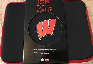 Wisconsin Badgers 15.6" Laptop Sleeve Neoprene Soft Case - Picture 1 of 1
