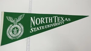 New Vintage Old Stock University of North Texas UNT 12" x 30" felt pennant - Picture 1 of 5