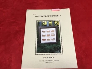 WATERCOLOUR BASKETS Cross Stitch Pattern S&C-39 Sekas & Co Pattern - Picture 1 of 4