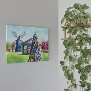 Eastham MA Cape Cod Art Canvas - Windmill, Pavilion, Buoy Tree, Cherry Blossoms - Picture 1 of 18