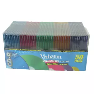 Verbatim Colors 50er Pack CD-R Rohlinge 93935 80 Min 700 MB Super Slim Hüllen - Bild 1 von 7