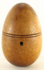 = Antique 19th C. Victorian Treen Ware Egg Shaped Box String Holder