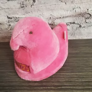 Vintage Peeps Pink Easter 8" Stuffed Plush Chick Candy Shaped Embroidered  - Picture 1 of 9