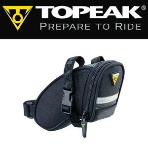 Bolso de asiento de bicicleta Topeak Micro Aero Wedge TC2471B negro paquete de silla de montar correas QR - Imagen 1 de 3