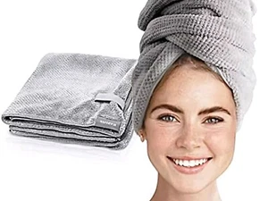 Microfiber Hair Towel Wrap Super Absorbent Quick Dry Turban for Women 1 Pack - Picture 1 of 10