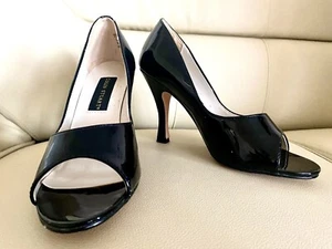 Colín Stuart schwarze Damenschuhe offene Zehenpartie Größe 6 brandneu mit Karton - Bild 1 von 6