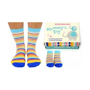 Cucamelon Mummy's Boy Set 2 Pairs Baby & Mum Socks 0-12 Months UK 4-8 Gift Box - Picture 1 of 1