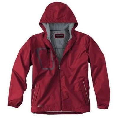 DRI Duck Pack Polyester Water Resistant Rain Jacket Adult S Men 35-37 Proof RED - Image 1 of 4