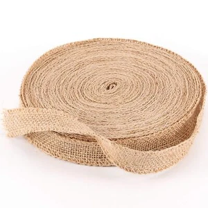 ZEONHEI 54 Yard 1 Inch Premium Burlap Ribbon Natural Color Jute Fabric Crafts... - Picture 1 of 7