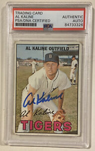 1967 Topps AL KALINE Signed Autographed Baseball Card PSA/DNA #30 Tigers HOF