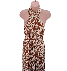 Mango Wrap Jumpsuit, Nurio Crossover, Sleeveless, Size M, Russet, RRP £59.99 - Picture 1 of 23