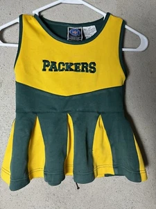 VINTAGE NFL 3t Toddlers ~ Green Bay Packers Cheerleader Dress - Picture 1 of 3
