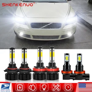 For Volvo S40 2005-2011 6000K LED Headlight High Low Fog Lights Bulbs Combo 6pc - Picture 1 of 12