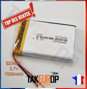 Batterie LiPo rechargeable 3,7 V 1000 mAh 523450 - Afbeelding 1 van 1