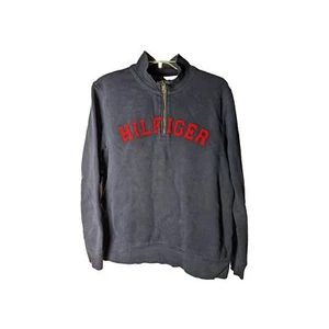Tommy Hilfiger Signature Navy Blau Pullover Sweatshirt Reißverschluss Herren Medium - Bild 1 von 5